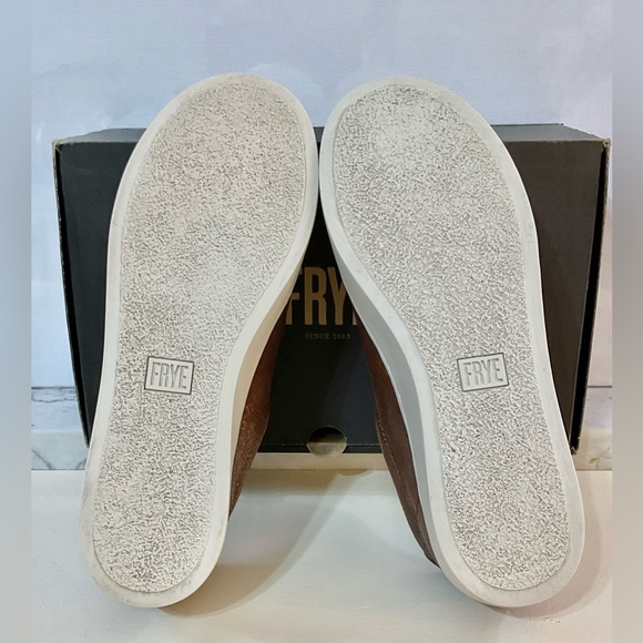 FRYE Lena Low Zip Multi Metallic Brown Leather Zip Sneakers 9M Worn 3 Times wBox - Picture 16 of 16